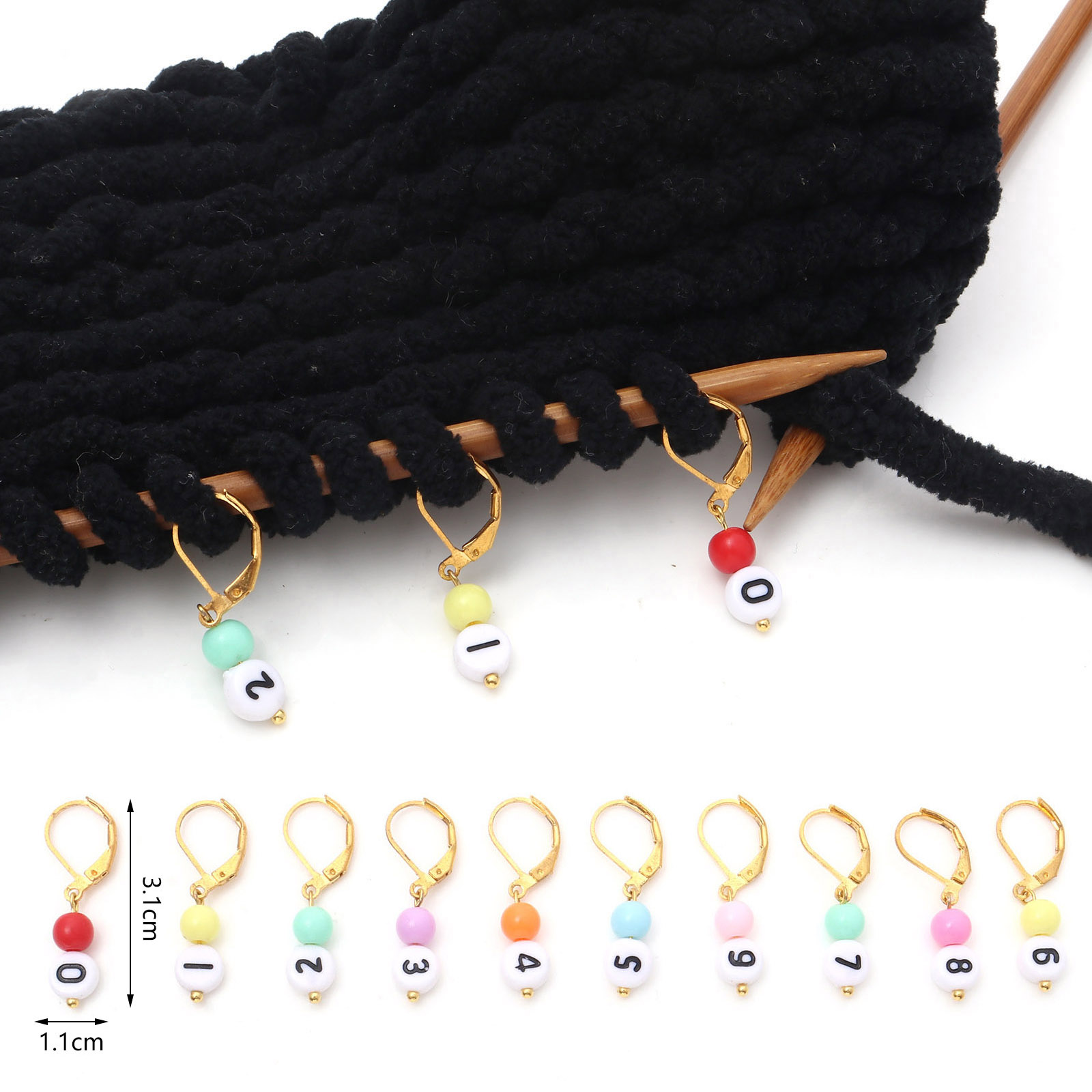 Stitch Marker Ring - 1 Bộ (10 Cái/bộ) đồng &