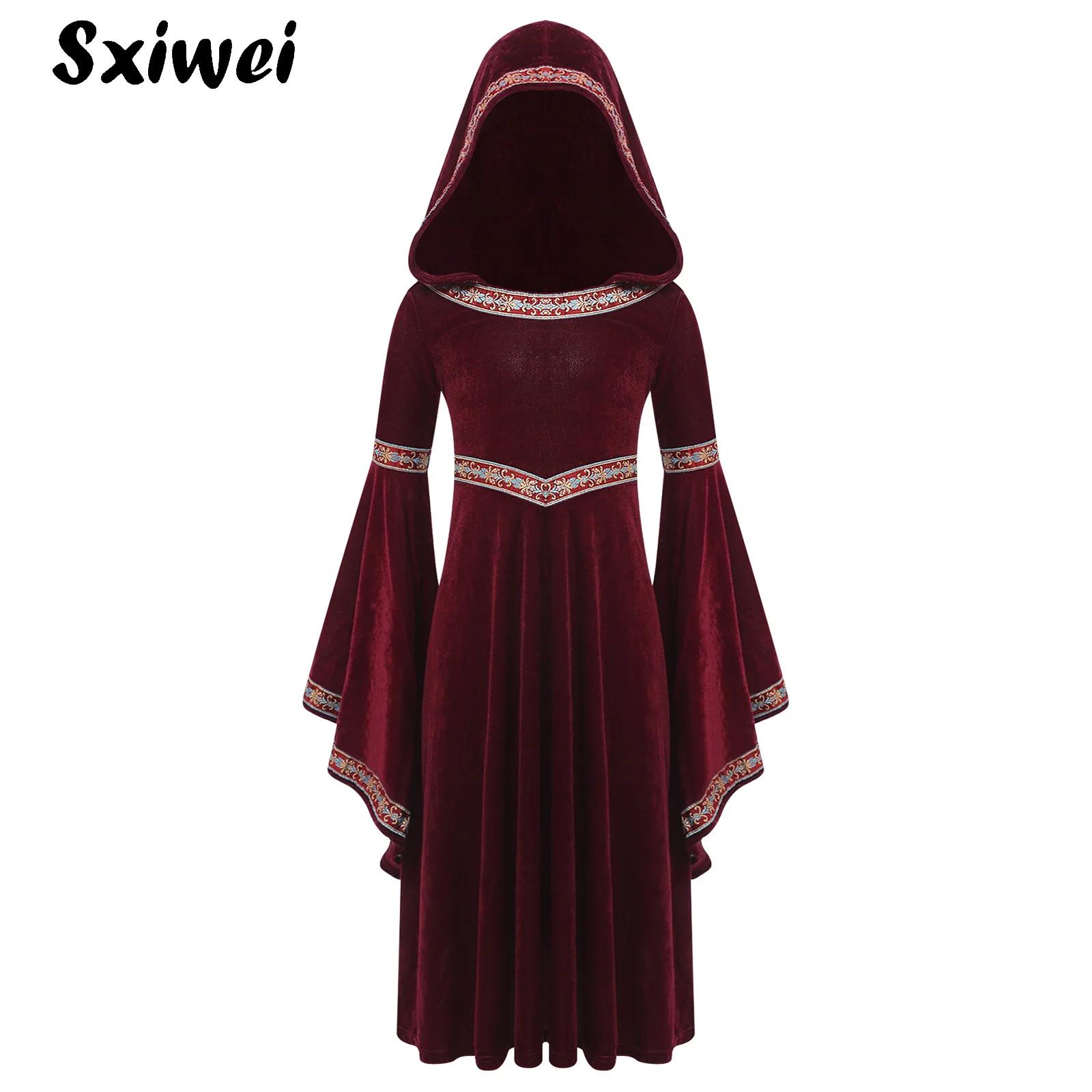 Embroidery Gothic - Hooded Medieval Princess Costume for Girls