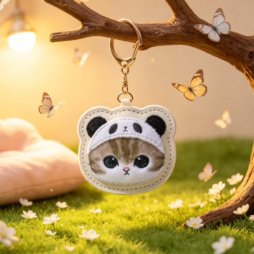 Embroidery Cat - Cartoon Mofusand Shark Cat Leather Towel
