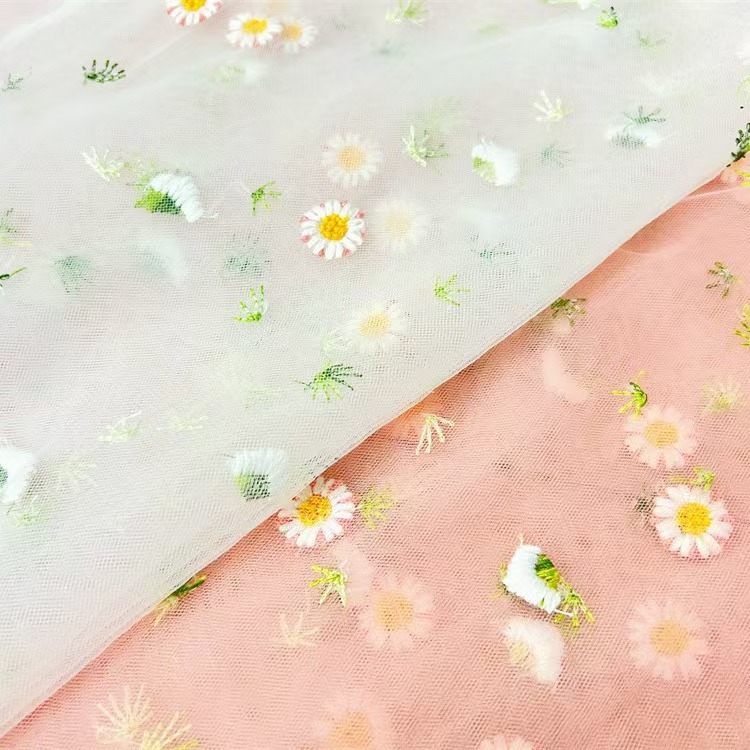 1 Yard 130cm wide Little Daisy - đánh giá và giá Embroidery Daisy Flower