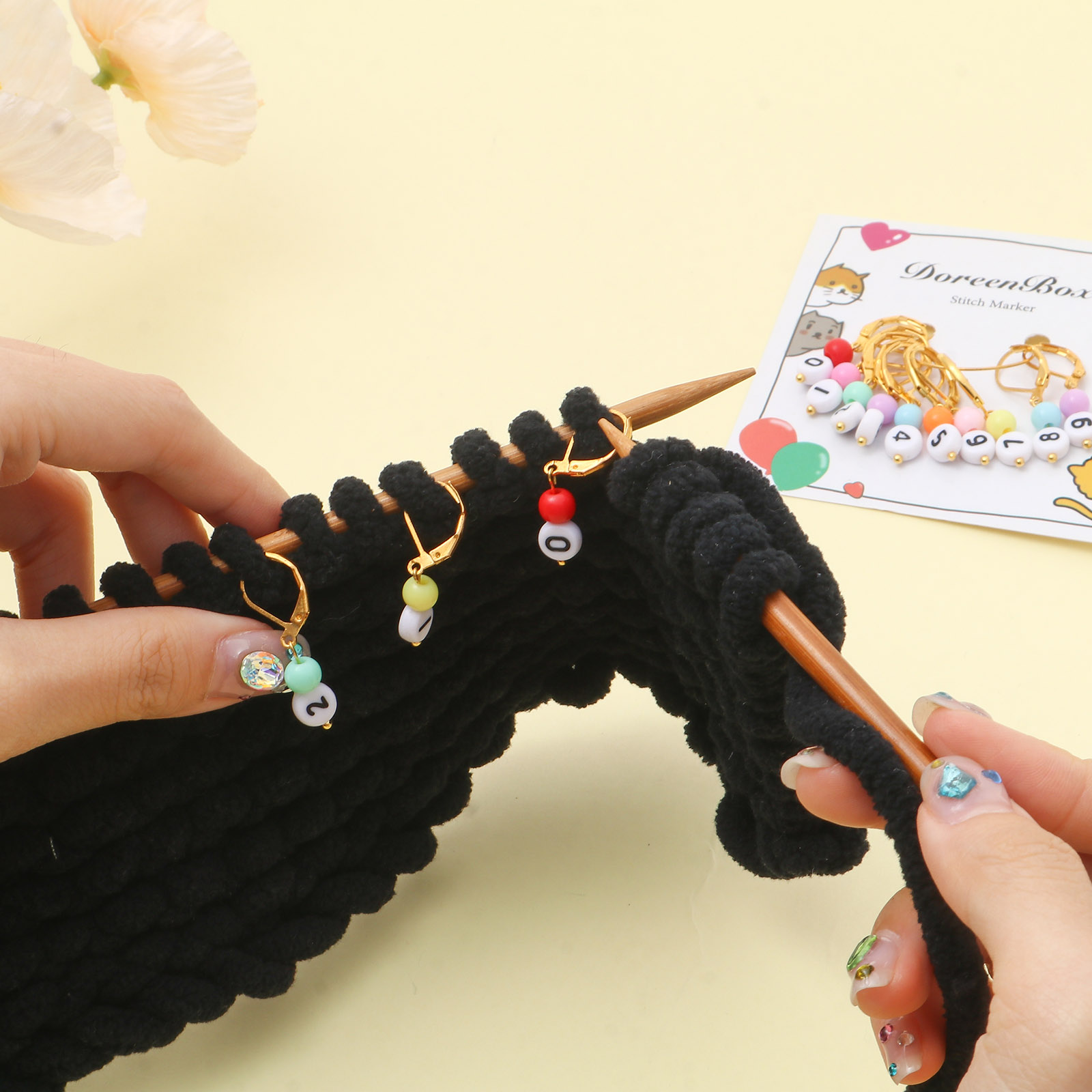 1 Bộ (10 Cái/bộ) đồng & Acryli - đánh giá và giá Stitch Marker Ring