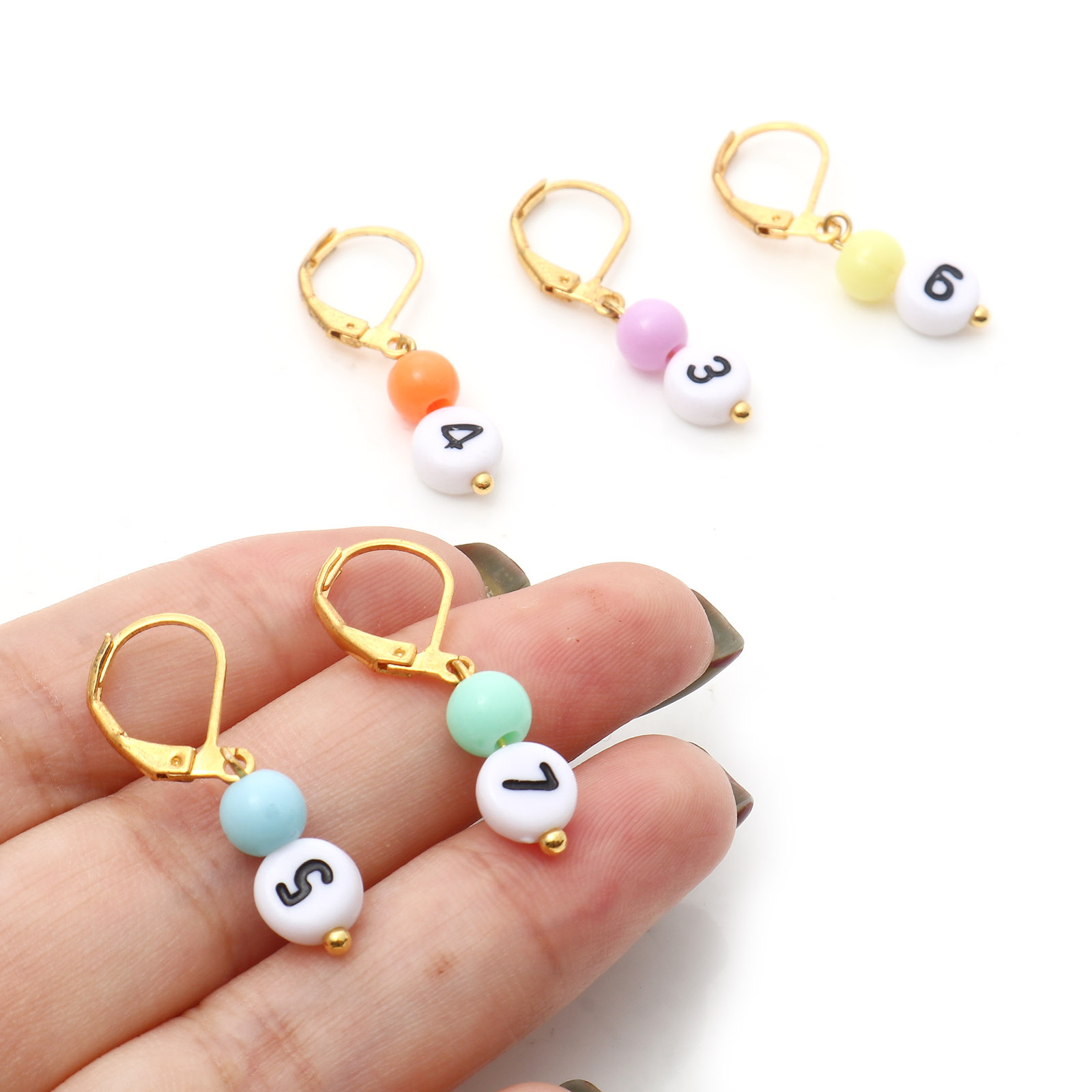 1 Bộ (10 Cái/bộ) đồng & Acryli - đánh giá và giá Stitch Marker Ring