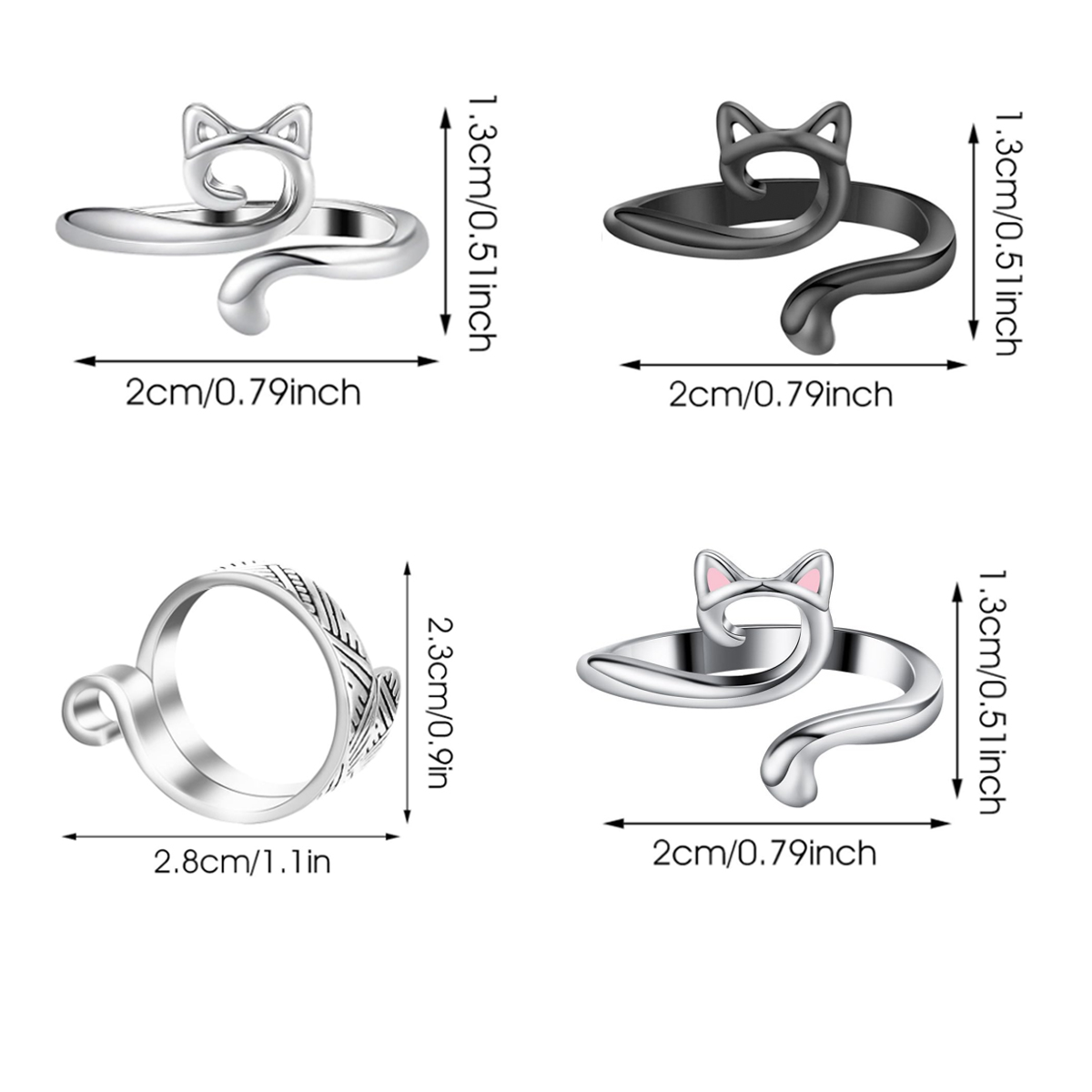 2pcs Adjustable Knitting Croch - đánh giá và giá Stitch Marker Ring