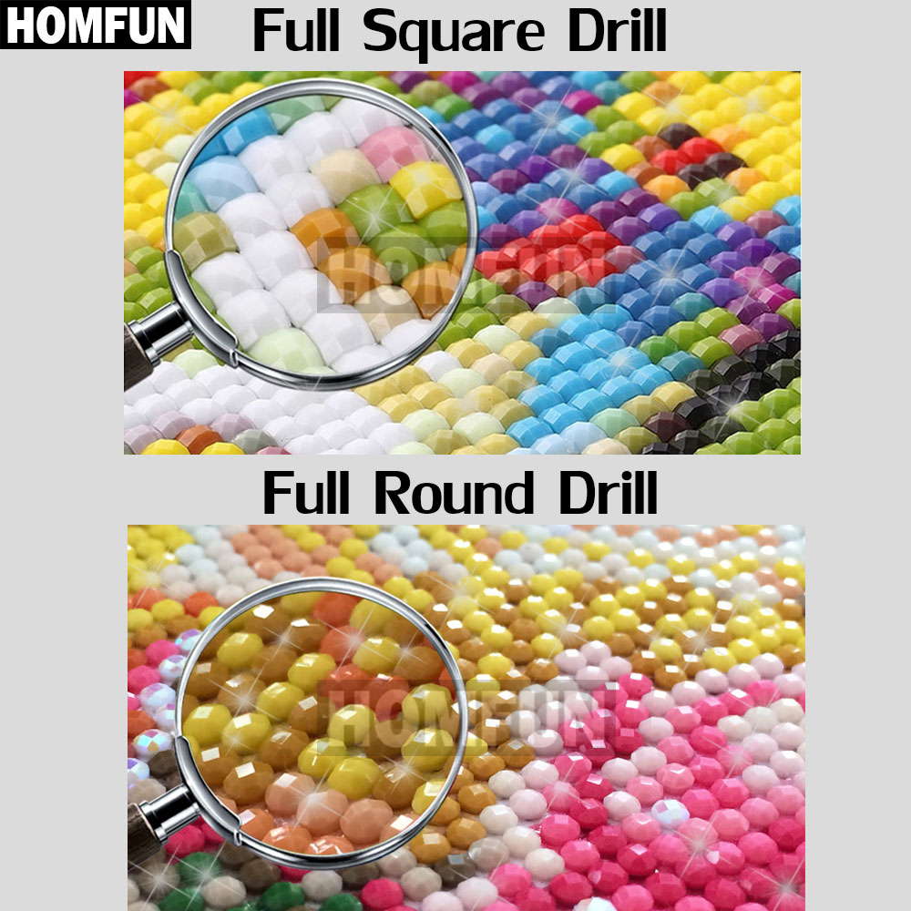 HOMFUN 5D Diamond Pattern Rhin - đánh giá và giá Embroidery Cross Stitch Patterns