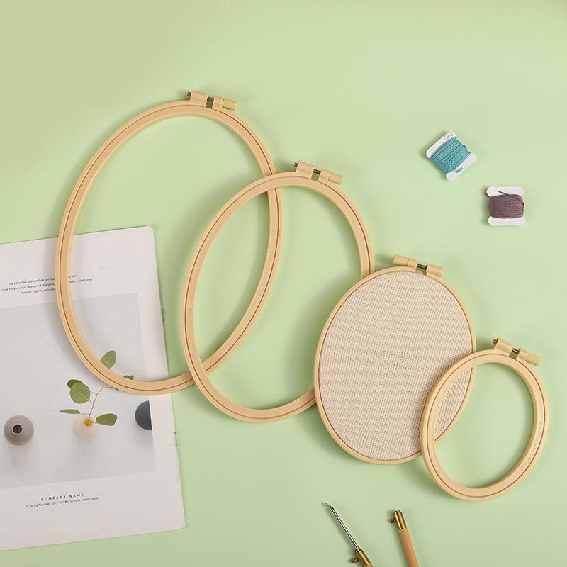 Imitation Bamboo Plastic Oval  - đánh giá và giá Stitch Marker Ring