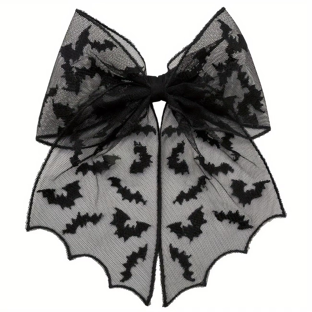 Lace Tulle Veil Hair Clips Bat - đánh giá và giá Embroidery Gothic