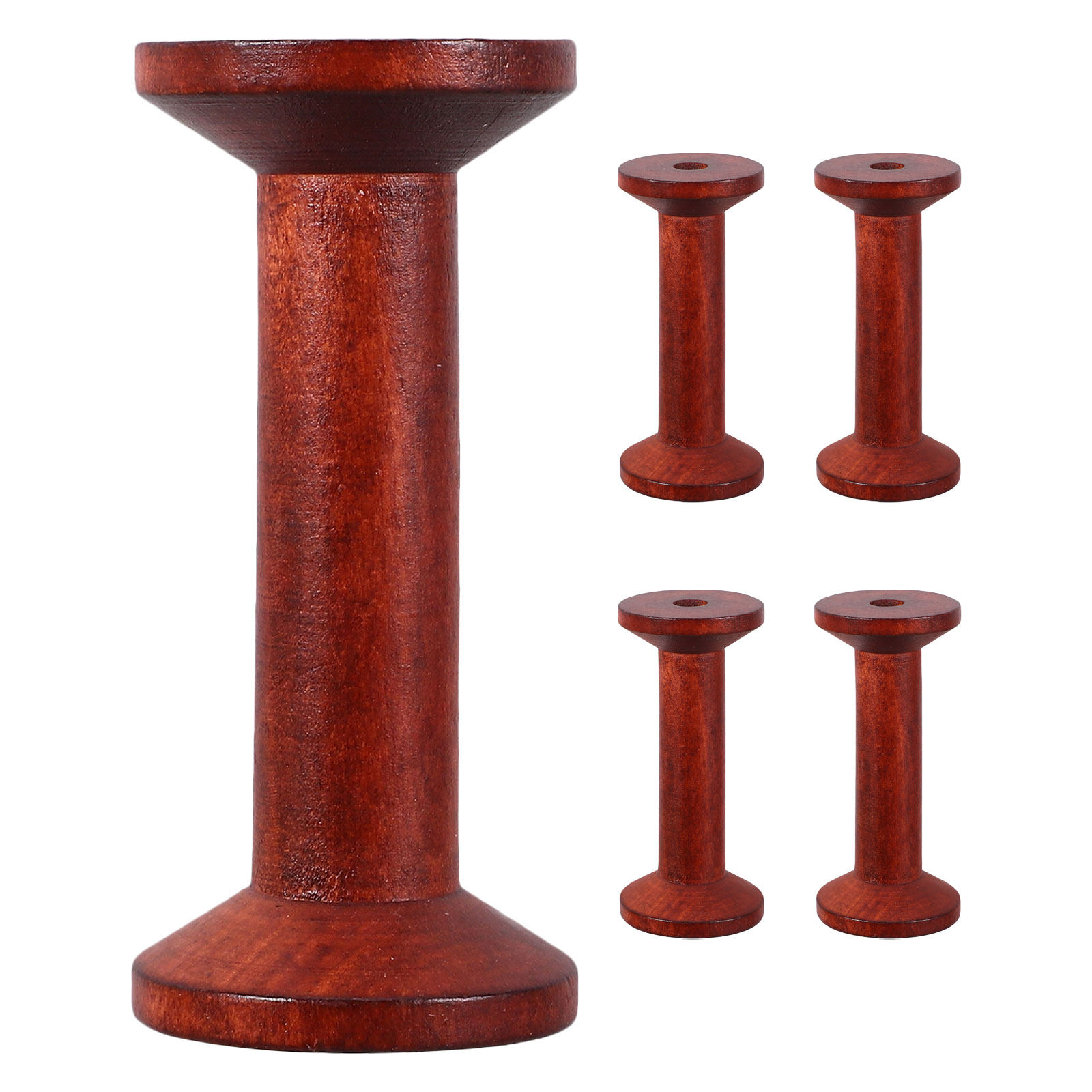 5Pcs Wooden Spools Crafts Wood - đánh giá và giá Embroidery Ribbon