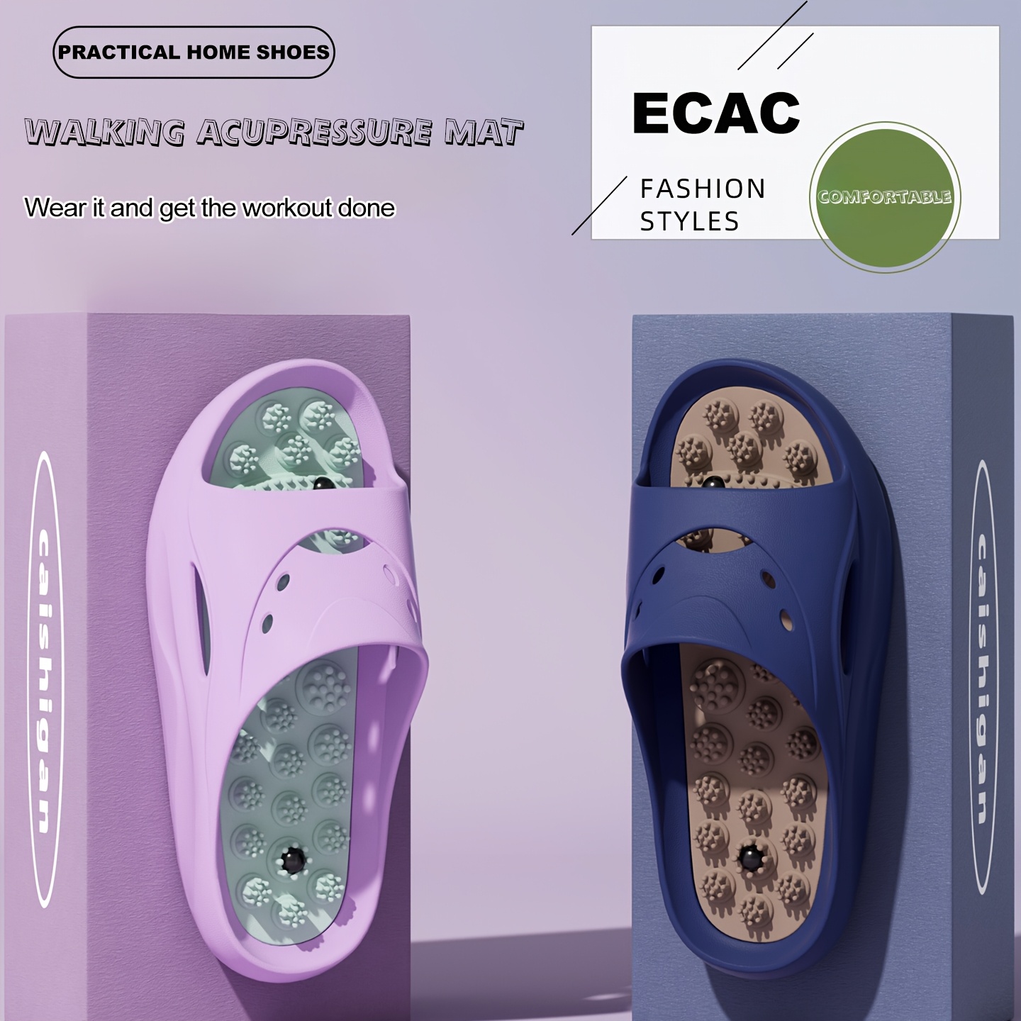 Women Men EVA Massage Slippers - đánh giá và giá Embroidery Flat Shoes