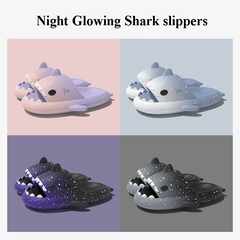 Cute Cartoon Shark Slippers Fo - đánh giá và giá Embroidery Flat Shoes
