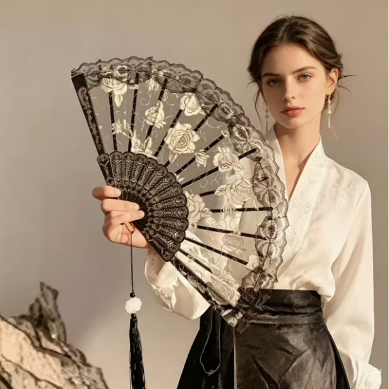 Black Lace Rose Embroidery Han - đánh giá và giá Embroidery Gothic