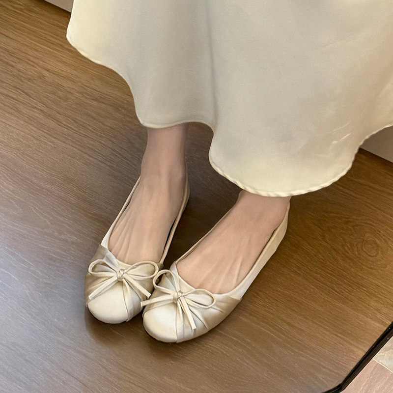 2026 New Bow-knot Temperament  - đánh giá và giá Embroidery Flat Shoes