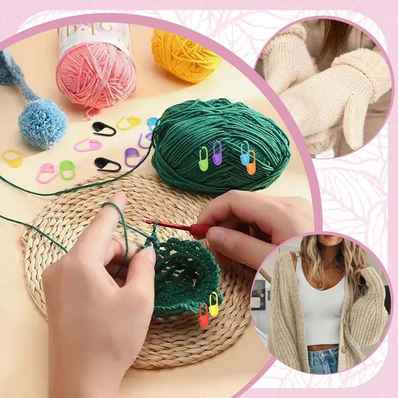 50/200/500pcs Knitting Crochet - đánh giá và giá Stitch Marker Ring
