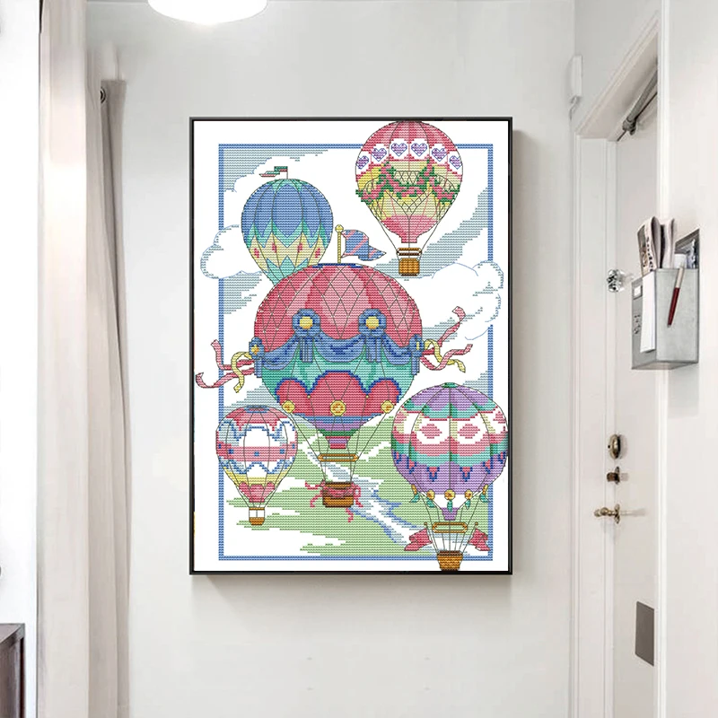 Hot Air Balloon Pattern Diy Cr - đánh giá và giá Embroidery Cross Stitch Patterns