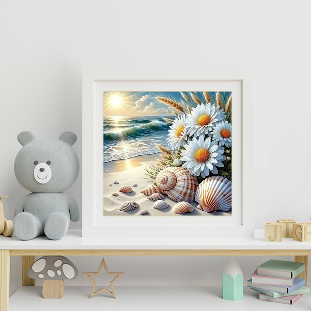 Diamond Painting Seaside Lands - đánh giá và giá Embroidery Daisy Flower