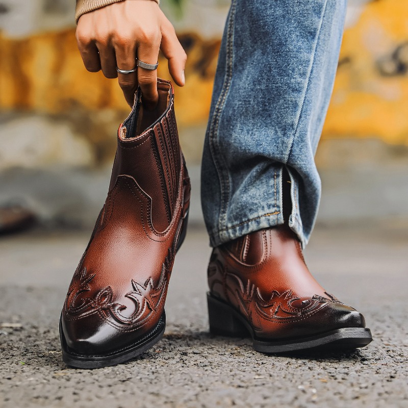 Mens Western Cowboy Boots Hand - đánh giá và giá Embroidery Design