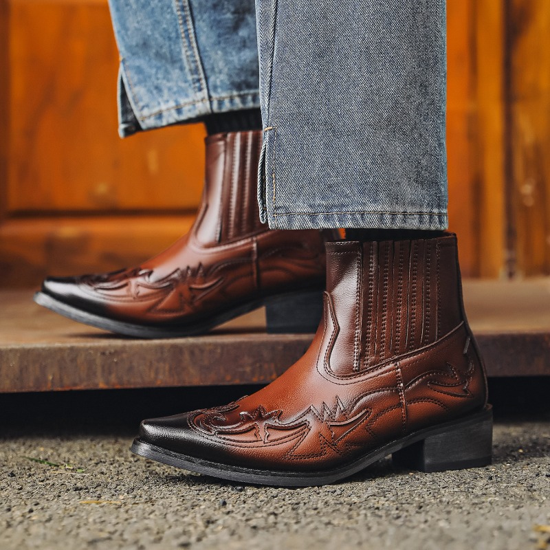 Mens Western Cowboy Boots Hand - đánh giá và giá Embroidery Design