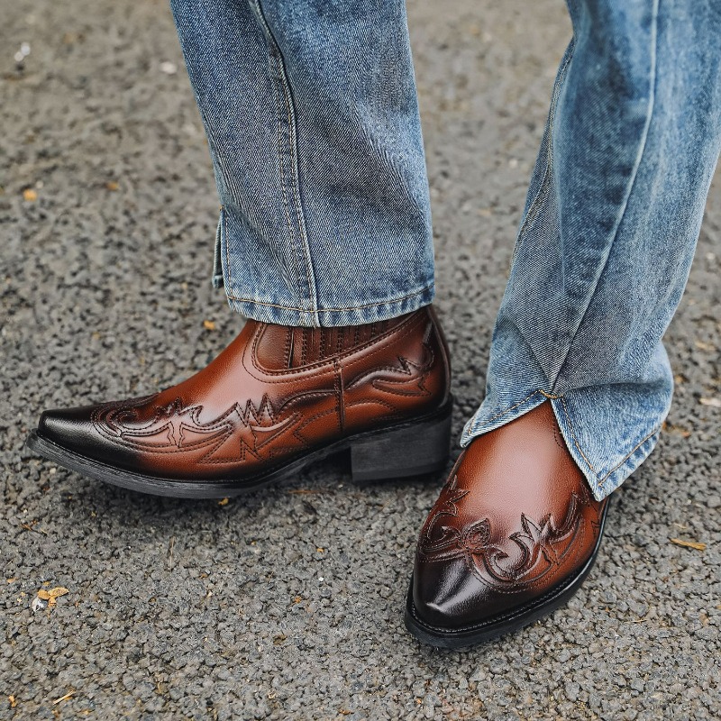 Mens Western Cowboy Boots Hand - đánh giá và giá Embroidery Design