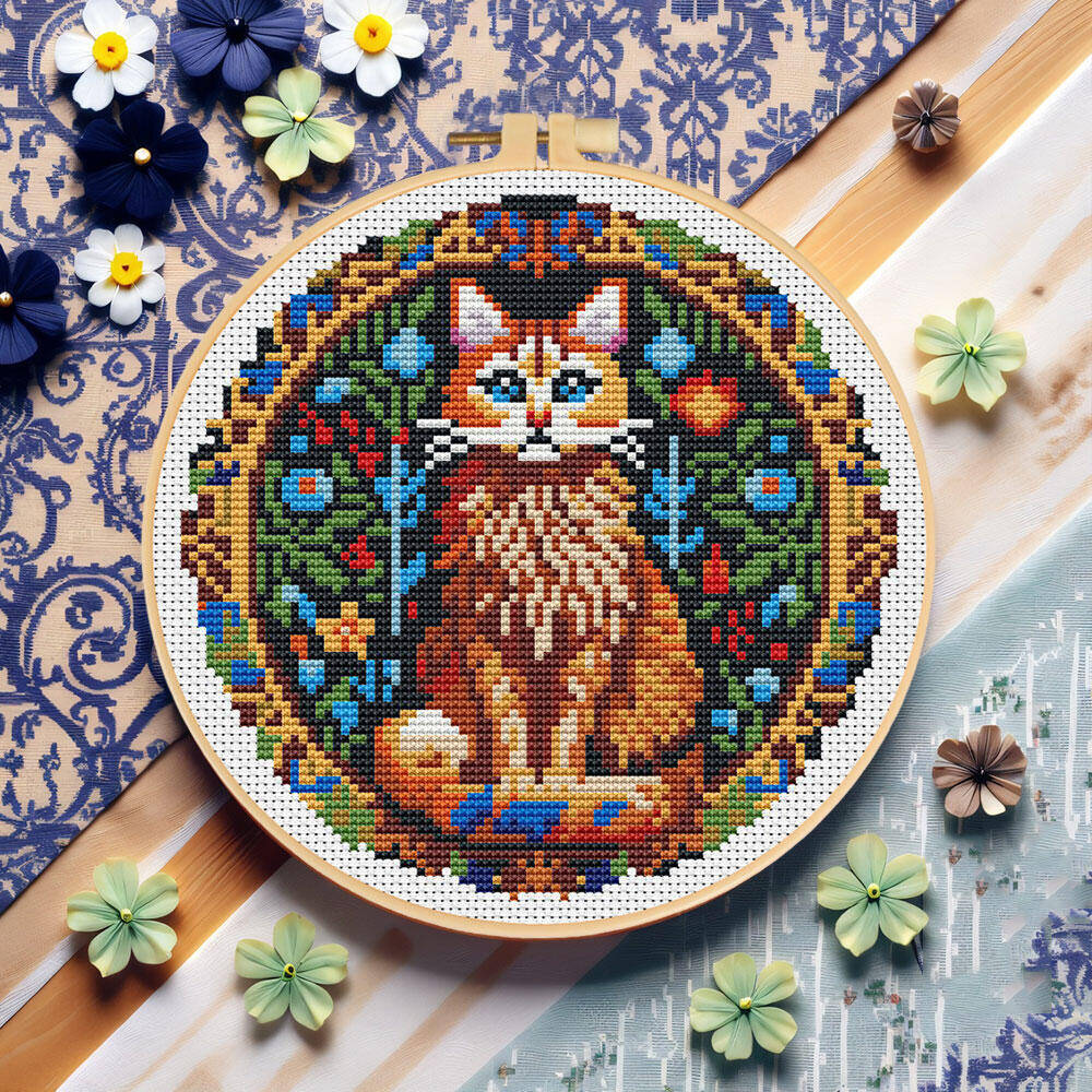 DIY Cross Stitch Cat Animal 11 - đánh giá và giá Stitch Marker Ring