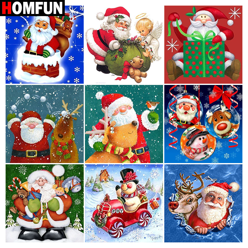 HOMFUN Tranh Gắn Đá Full Vuông - đánh giá và giá Embroidery Cross Stitch Patterns