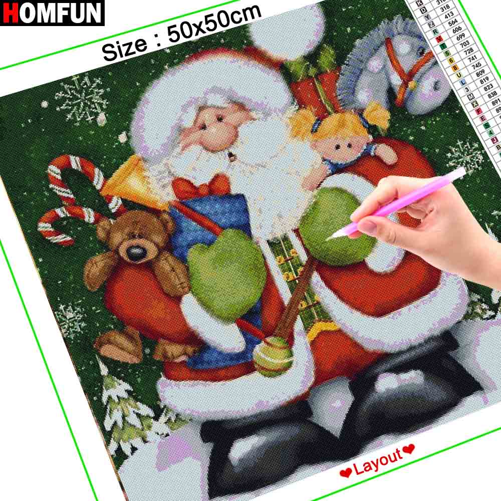 HOMFUN Tranh Gắn Đá Full Vuông - đánh giá và giá Embroidery Cross Stitch Patterns