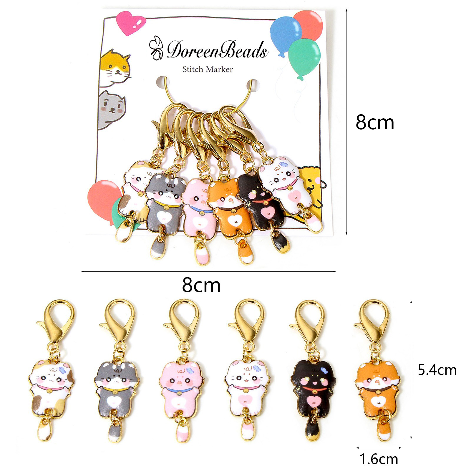 1 Set ( 6 PCs/Set)  Knitting S - đánh giá và giá Stitch Marker Ring
