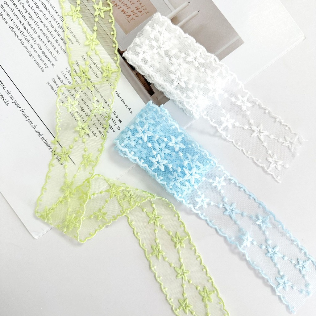 Star Embroidered Ribbon Soft E - đánh giá và giá Embroidery Ribbon