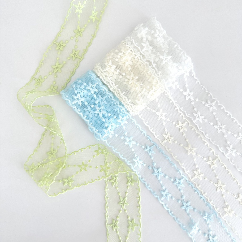 Star Embroidered Ribbon Soft E - đánh giá và giá Embroidery Ribbon