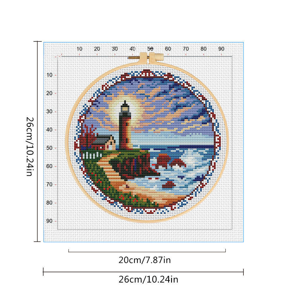 Cross Stitch Lighthouse With H - đánh giá và giá Stitch Marker Ring