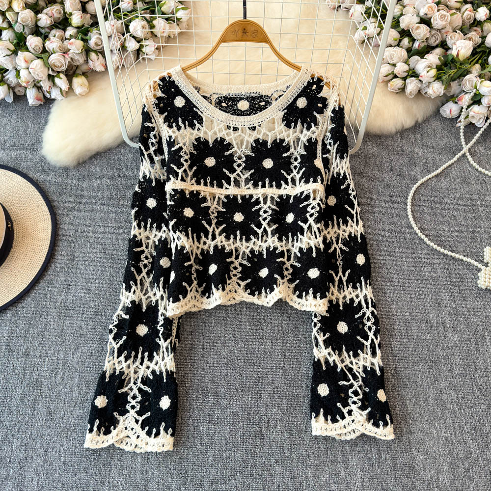 Floral Crochet Top for Women L - đánh giá và giá Embroidery Daisy