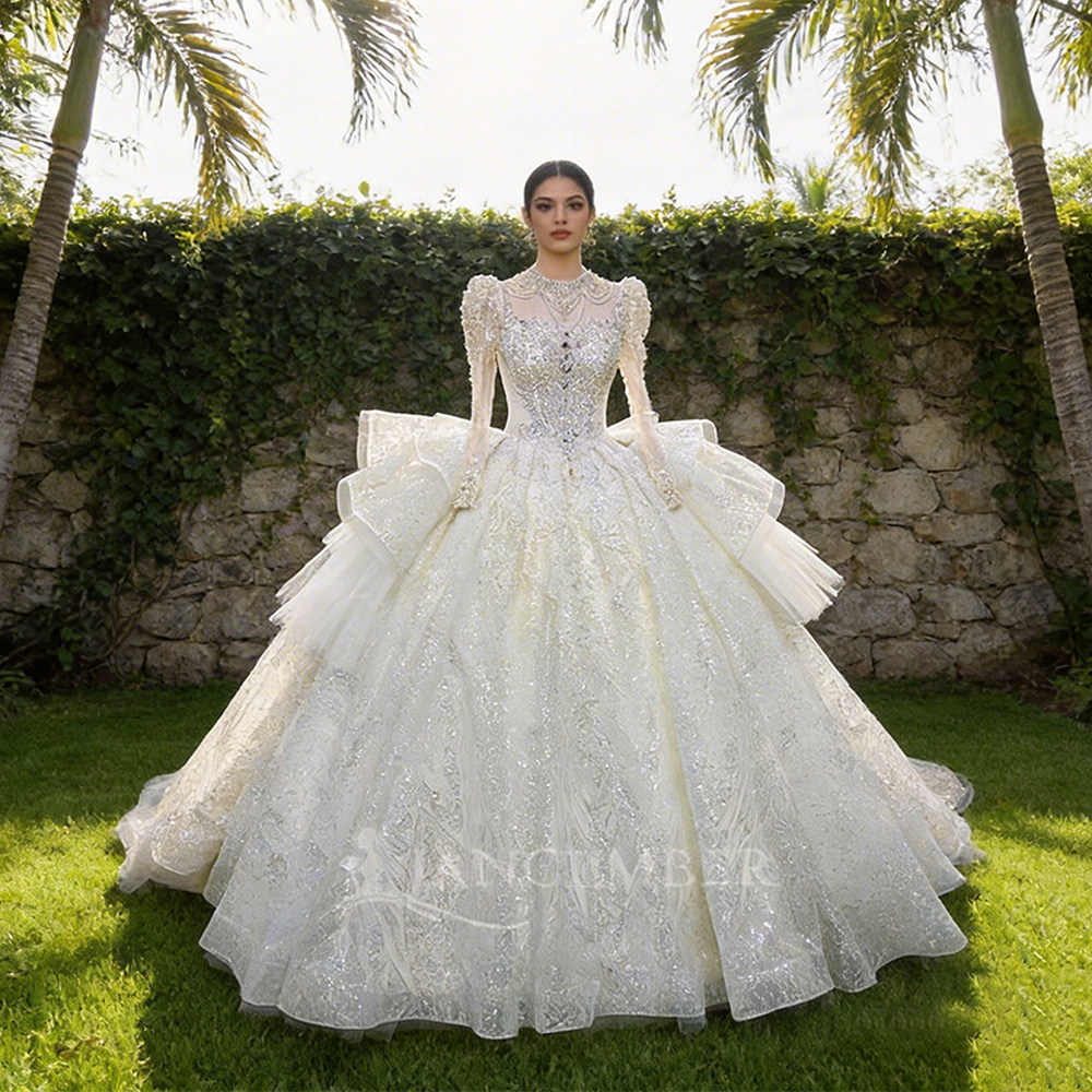 High Neck Chic Wedding Dress C - đánh giá và giá Embroidery Ribbon