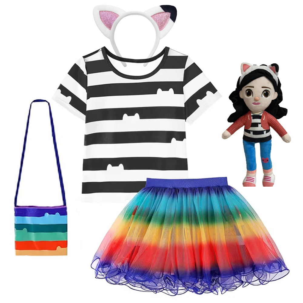 Children Skirt Sets Rainbow St - đánh giá và giá Embroidery Cat