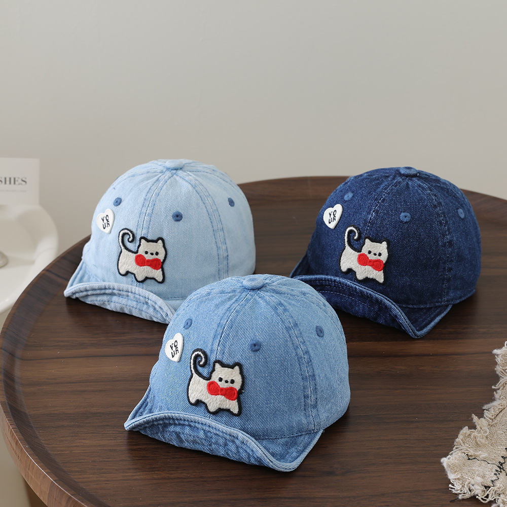 Children's washable denim soft - đánh giá và giá Embroidery Cat