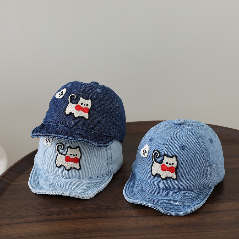 Children's washable denim soft - đánh giá và giá Embroidery Cat