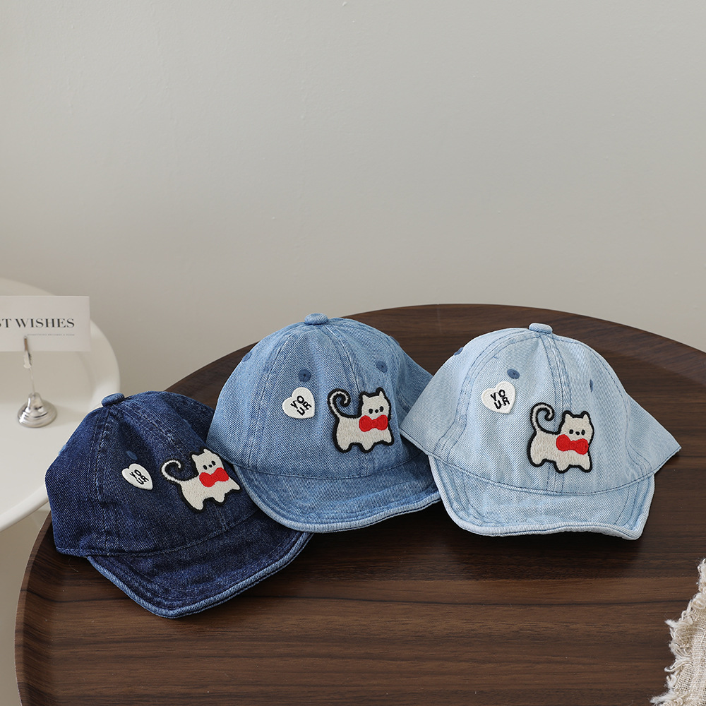Children's washable denim soft - đánh giá và giá Embroidery Cat