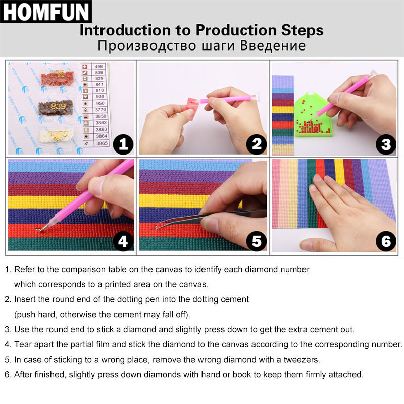 HOMFUN Rhinestone Painting Cry - đánh giá và giá Embroidery Cross Stitch Patterns