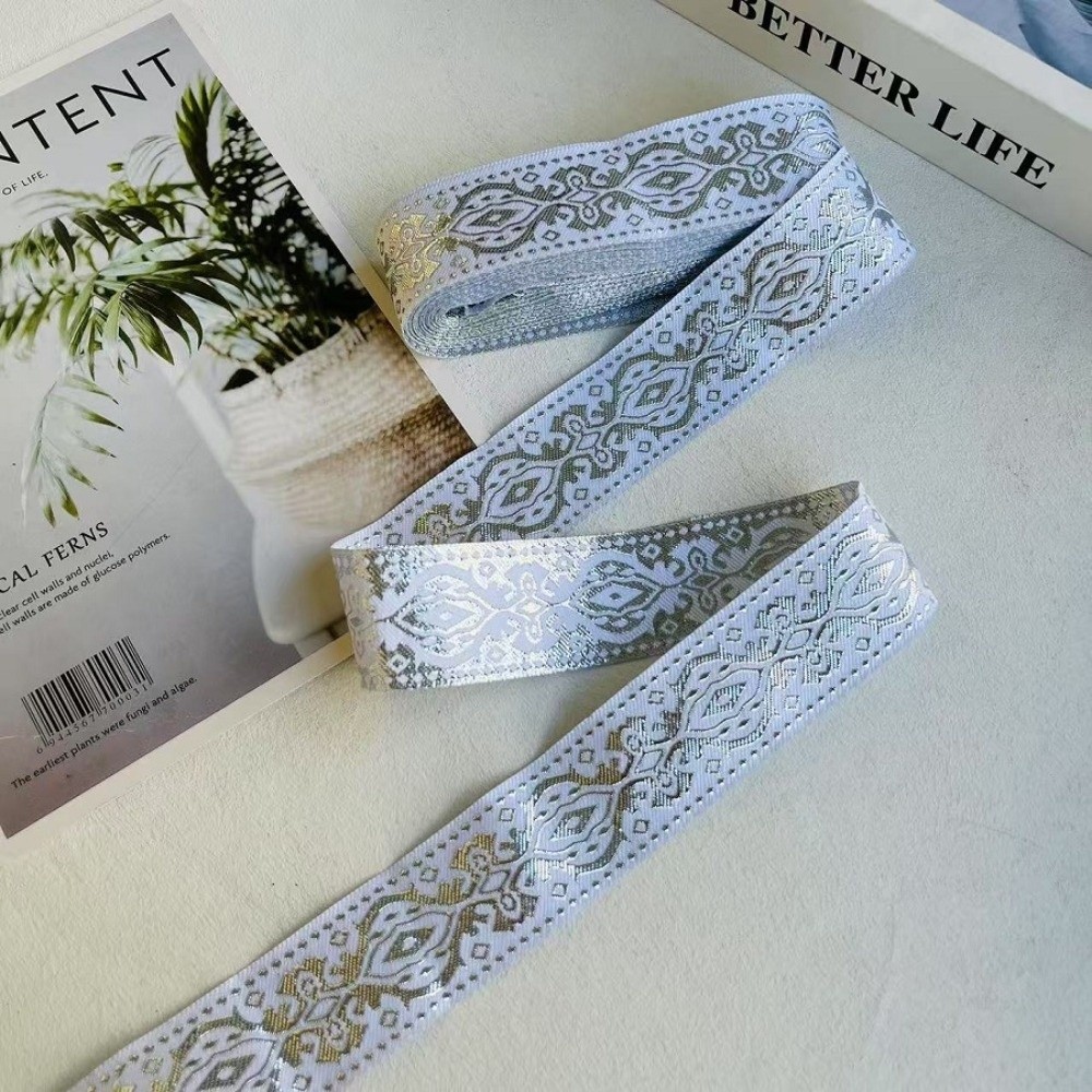 Silver Glitter Embroidery Ribb - đánh giá và giá Embroidery Ribbon