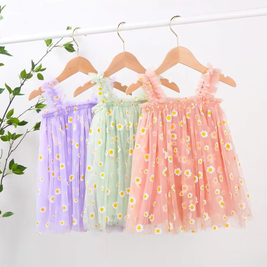 Toddler Tulle Dress For Baby G - đánh giá và giá Embroidery Daisy Flower