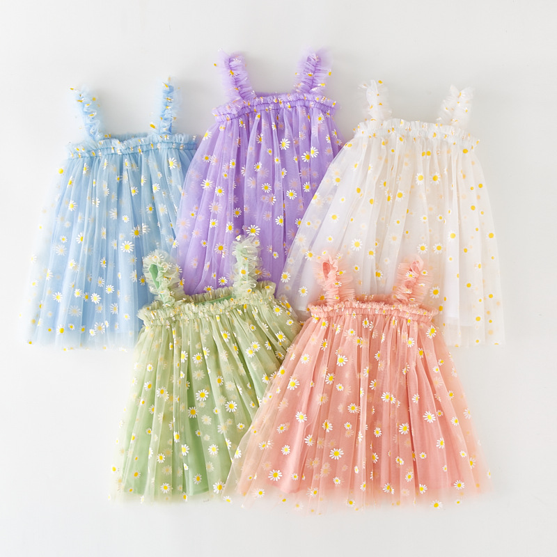 Toddler Tulle Dress For Baby G - đánh giá và giá Embroidery Daisy Flower