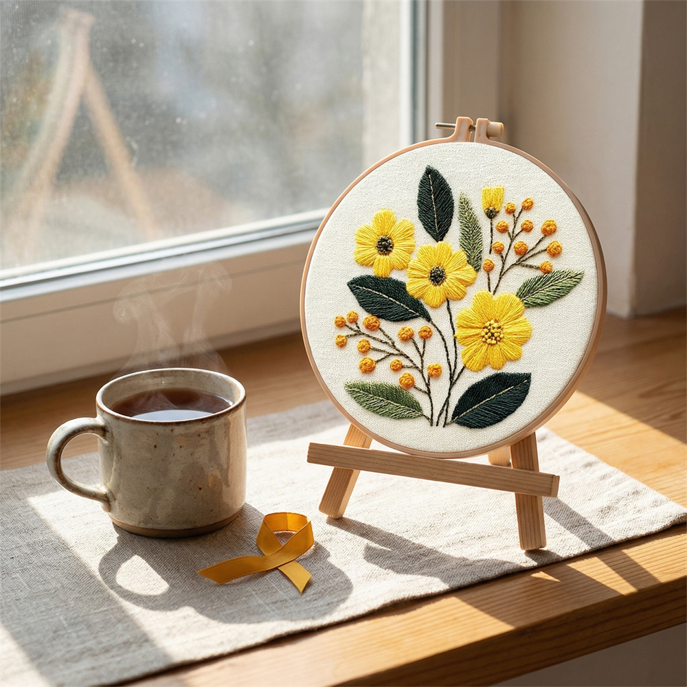 MomoArt DIY Embroidery Kit Flo - đánh giá và giá Embroidery Daisy Flower