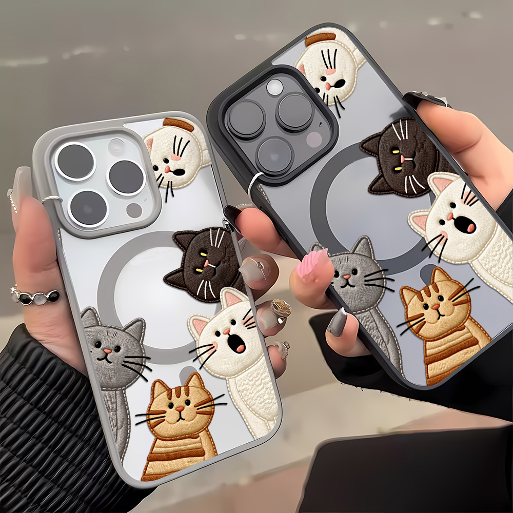 Cute Faux Embroidery Cat Phone - đánh giá và giá Embroidery Cat