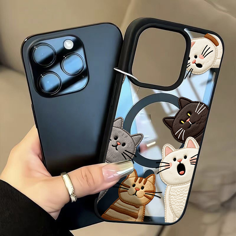 Cute Faux Embroidery Cat Phone - đánh giá và giá Embroidery Cat